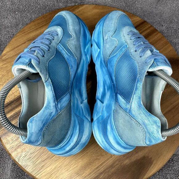 Free People Let's Wander Washed Sneaker Distressed Boardwalk Blue EU 36 US 6 - Picture 5 of 9